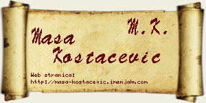 Maša Kostačević vizit kartica